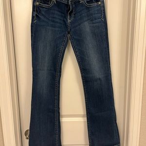 Express Dark Wash Bootcut Jeans